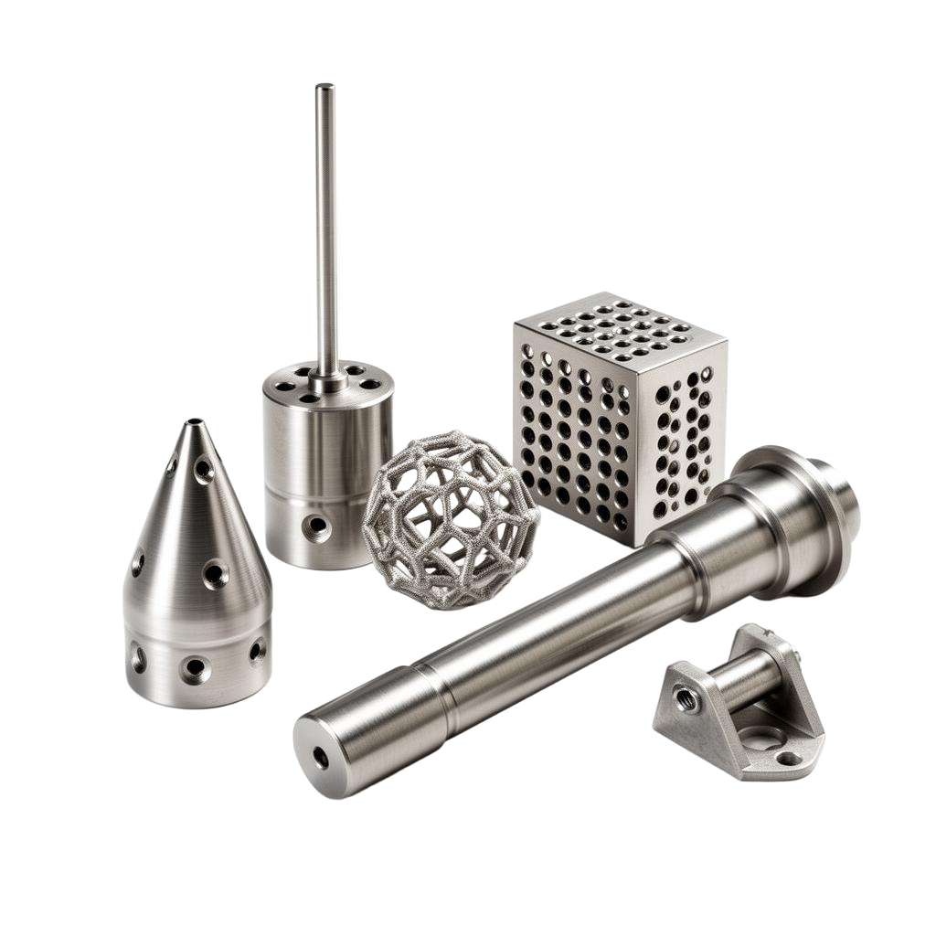 Precision-machined stainless steel components produced at LaserMed Technologies